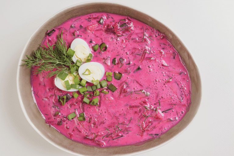 Šaltibarščiai: Lithuanian chilled beetroot soup