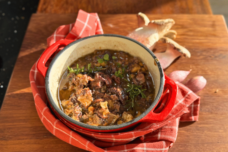 Beef bourguignon: comforting and celebratory
