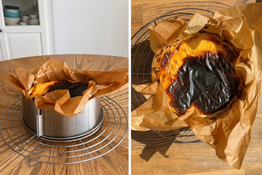 Basque cheesecake: classic and sugar-free versions